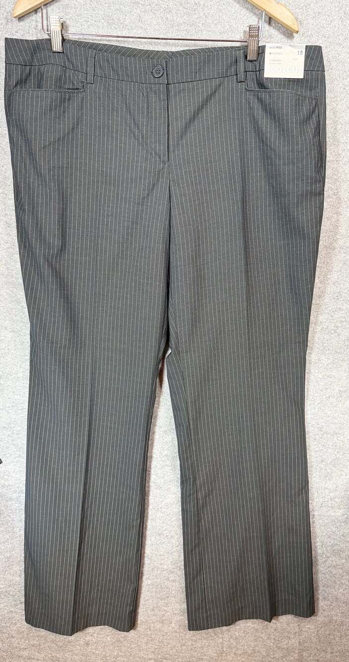 CityStretch 7th Avenue Bootcut Ine Striped Pants Size 18 Average - Picture 2 of 7